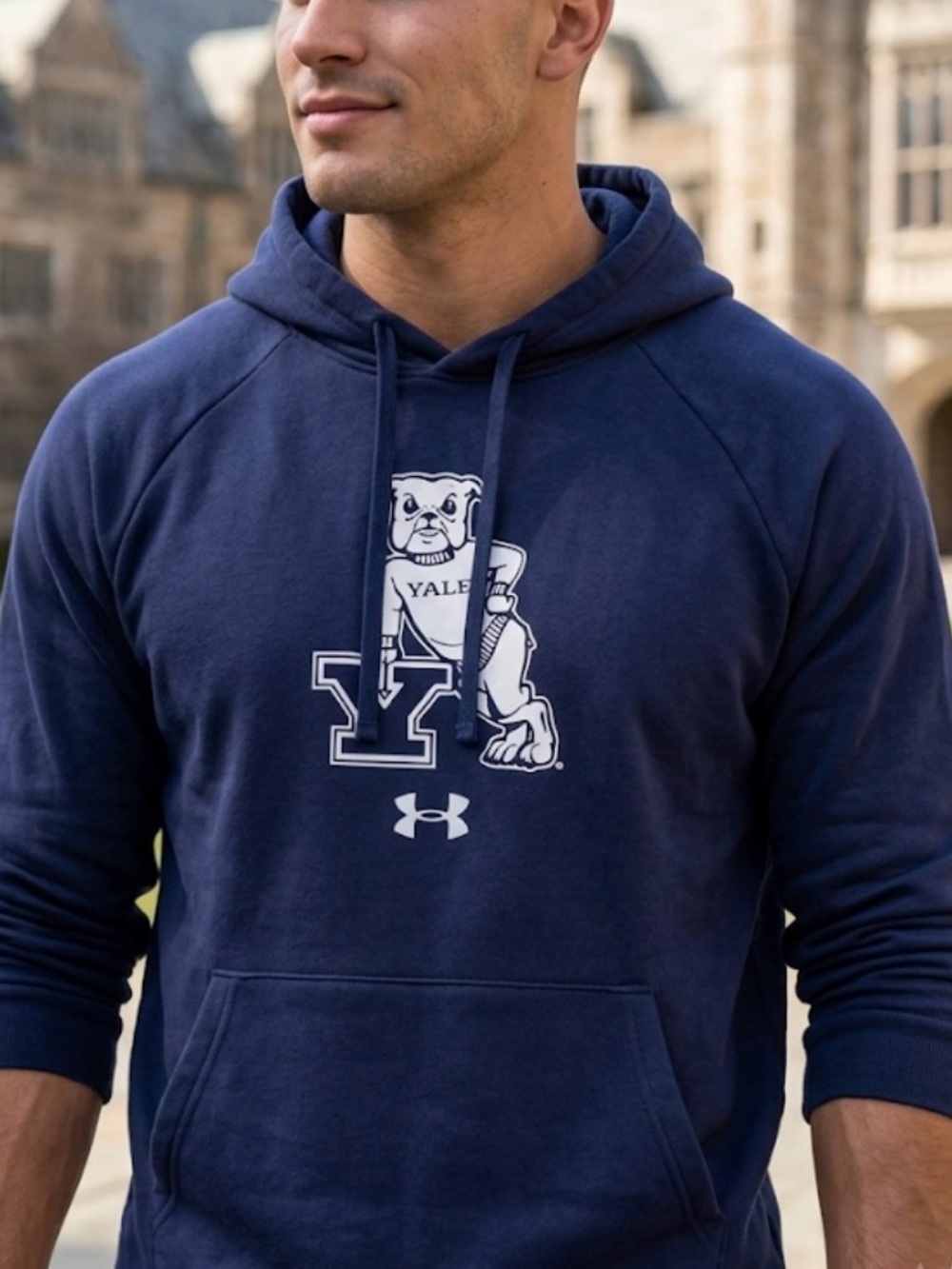 NWT‎ Under Armour Men’s Navy Yale Bulldog Gameday Sweatshirt Hoodie Size Large